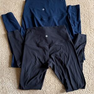 Lululemon Align Leggings set of 2, Black and Navy